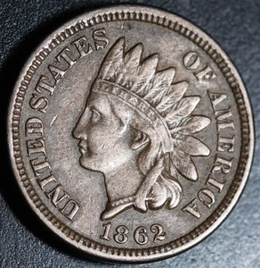 CENTAVO CABEZA INDIA 1862 - Con LIBERTAD Y DIAMANTES - XF EF - Imagen 1 de 2