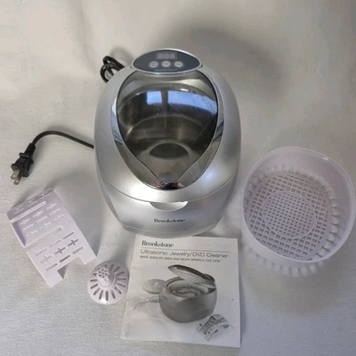Brookstone Ultrasonic Cleaner Jewelry DVD Eyeglass Watches & More CD-7830A - Image 1 of 4