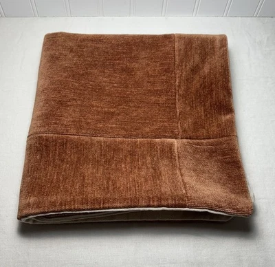 West Elm Patchwork Chenille Pillow Cover ~ Baked Clay ~ 20” SQ — 第 1/4 张图片