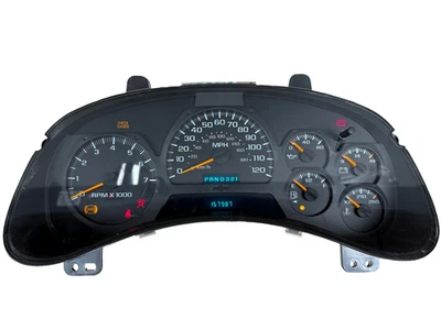 Speedometer Instrument Cluster Dash 2002 Chevy Trailblazer 157,987 Miles REBUILT - Image 1 of 4
