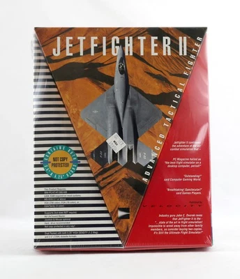 SEALED 1990 Jetfighter II Advanced Tactical Fighter Velocity Big Box PC - Image 1 of 4
