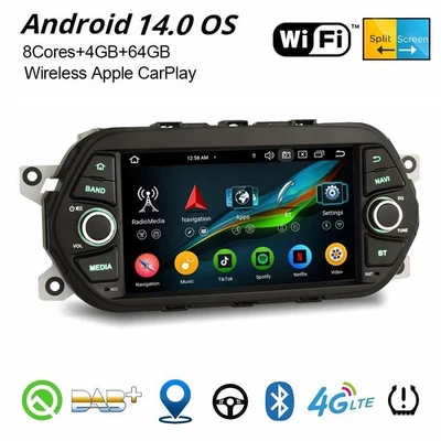 Carplay 4GB+64GB Android 14 DAB+ Autoradio Navi Fiat Tipo Aegea Egea Dodge Neon - Bild 1 von 4