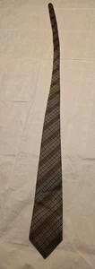 Stafford Essentials Brown/Gold Geometric 100% Polyester Tie Necktie 57"x3.5" - Picture 1 of 7