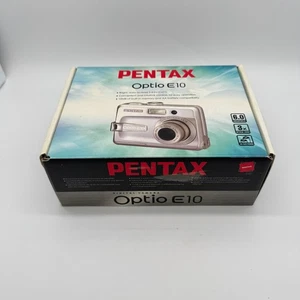 Pentax Optio E10 6.0 MP Compact Digital Point & Shoot Camera w Box & Accessories - Picture 1 of 15
