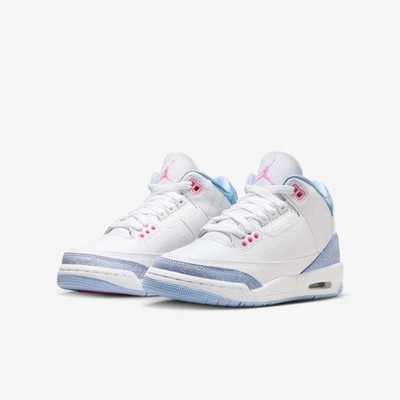 Nike Air Jordan 3 Retro GS AJ3 Cobalt Bliss Kids Youth Women Casual HQ0784-101 - Image 1 of 4