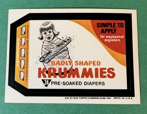 Topps Wacky Packages 1976 Rare 16th Series Sticker Badly Shaped Krummies NM - Picture 1 of 2