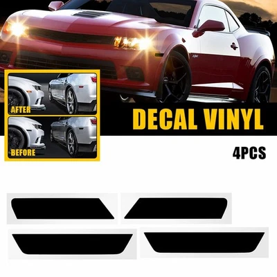 4Pcs For 2010-15 Chevrolet Camaro smoked side Market light Blackout Vinyl Kit EA - Image 1 of 4