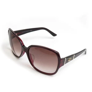 Gucci Sunglasses Interlocking G Plastic/Rhinestone Bordeaux - Picture 1 of 5