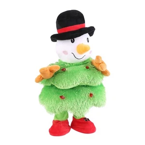 New Electric Dancing Singing Plush Toy Snowman for Kids Christmas Gift - Picture 1 of 5