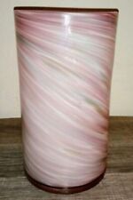 WEST ELM Glass Vase Modern Pastel Swirls STUNNING 