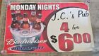 Vtg Ephemera Beer Sign Advertising Bar Sale  60"X36" Man Cave Budwiser Jc's Bud