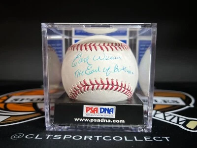 EARL WEAVER Signed Auto Autographed NICKNAME Baseball PSA/DNA 9.5 SWEETSPOT HOF - Image 1 of 4