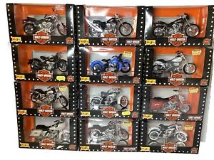 Maisto 1:18 Scale Various Harley-Davidson Motorcycles - Choose From Drop-down