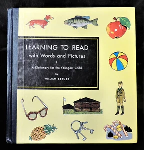 Learning to Read with Words & Pictures (Child Dictionary) William Berger 1971 HC - Picture 1 of 2