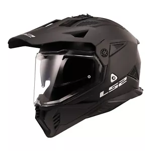 LS2 MX702 PIONEER II ADVENTURE MOTORCYCLE HELMET MATTE BLACK Size Medium - Picture 1 of 4