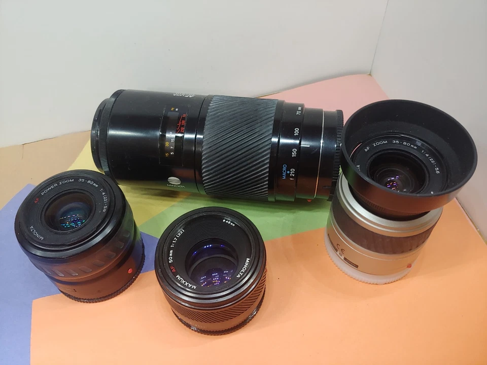 ,,  Minolta AF Lens  A-mount 50mm 35-80mm  35-105mm for Sony Alpha - Image 1 of 1
