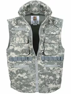 Chaleco Ranger para Niños Multi Bolsillo Táctico Ejército Senderismo Pesca Caza ACU DIGITAL - Imagen 1 de 14