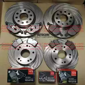 FITS FORD FOCUS 2.3 RS (MK3) FRONT & REAR GROOVED BRAKE DISCS & APEC PADS - Picture 1 of 1