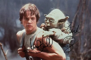 Mark Hamill & Frank Oz Signed Autograph 6x4 Inch PHOTO Pre Print - Star Wars - Picture 1 of 2