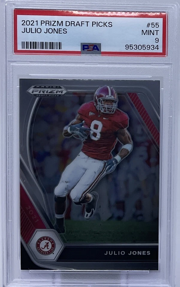 Julio Jones PSA 9 -2021 Prizm Draft Picks -Alabama Crimson Tide, Falcons, Canton - Image 1 of 4