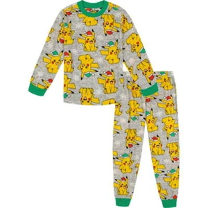Pokemon Youth Boys 2pc Long Sleeve Top & Pants Lounge Sleepwear Pajama Set: 6-7 - Picture 1 of 2