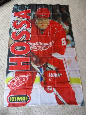 DETROIT RED WINGS MARIAN HOSSA 81 3x5 FOOT BANNER FLAG NHL Hockey NOS * Cover