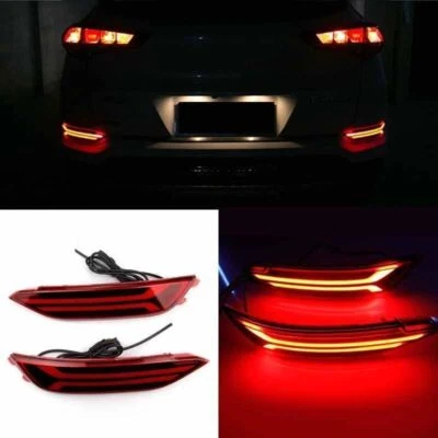 2X LED Rear Bumper Lamp Reflector DRL Fog Brake Park Light For Hyundai Tucson - Image 1 of 4
