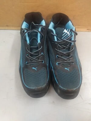 PUMA F2413-11 RIO LOW WOMENS SAFETY SHOES STEEL TOE BLACK/BLUE SZ US 9 / UK 7 - Image 1 of 4