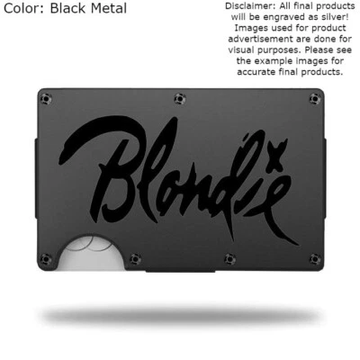Cartera personalizada "BLONDIE" grabada con láser - Elige un color de billetera Foto 1 de 4