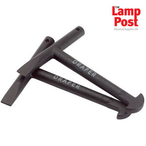Draper 89721 Pair of Manhole Lifting Keys Drain Cover Lifter Tool 5" 130mm Iron