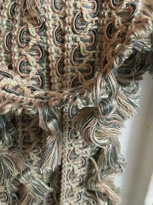 Conso Empress Tassel Fringe Trim - Light Pinks Dark BLUES - Sold By The Yard  - Image 1 of 3