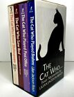 Lot de 4 boîtes de collection de livres de poche Lilian Jackson Braun The Cat Who série