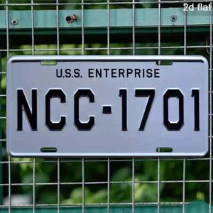 Star Trek | USS Enterprise | NCC-1701 | Metal License Plate - Picture 1 of 4