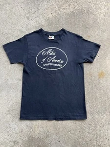 Vintage 70s Mikes Of America Charter Member Hanes T-Shirt Black Single Stitch - Picture 1 of 7