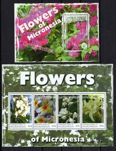 Micronesia 744-745 MNH Flowers Plants Bougainvillea Plumeria ZAYIX 0224M0263 - Picture 1 of 3