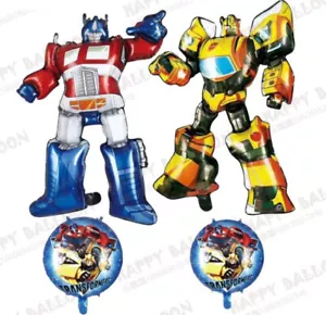 Set of 4 Transformers Foil Balloon Set Birthday Party Decoration - Picture 1 of 1