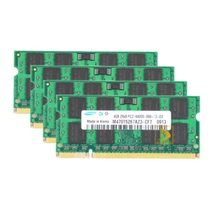 Samsung 4X 4GB 2RX8 PC2-6400 DDR2-800MHz Non-Ecc Memory RAM SODIMM Laptop - Picture 1 of 8
