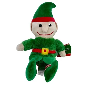 Weihnachten Haus Plüsch Elfe 10 Zoll sitzend grün Plüsch Dekor Strumpf Füller - Bild 1 von 2