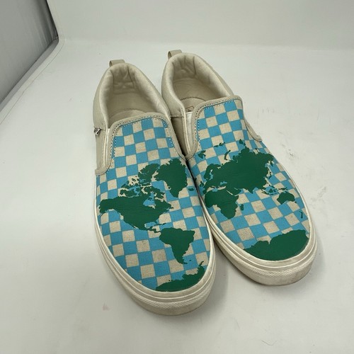 Sneakers Vans "ECO THEORY" Il mondo è nostro Slip On Youth 6 blu verde