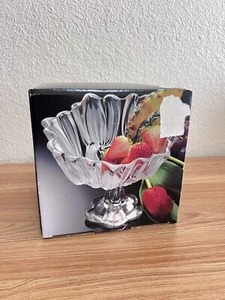 MIKASA Crystal Satin Tulips Footed 7" Bowl GERMANY SA 847/543 - Picture 1 of 5