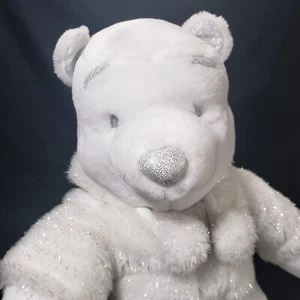Disney Store Winnie Puuh 12 Zoll Schneeflocke Plüsch weiß Glitzer - Bild 1 von 11