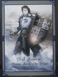 Handmade Men's Medieval Birthday Card with a Knight Design can be personalised - Picture 1 of 1