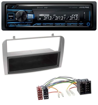 Alpine USB Bluetooth DAB MP3 Autoradio für Alfa Romeo 147 GT silber Ablagefach - Bild 1 von 4