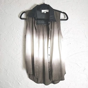 B.P. Collection Sleeveless Two Toned Ombre Brown Beige Blouse Top Size Medium - Picture 1 of 7