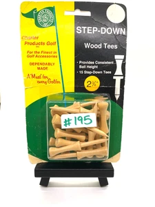 Camisetas de golf Charter Products Step Down de madera 2 3/4" 15 tees en paquete - Imagen 1 de 7