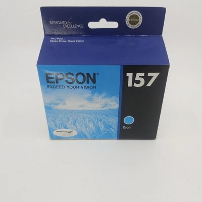 Genuine Epson 157 Cyan Ink Cartridge T157220 Epson Stylus R3000  - Image 1 of 4