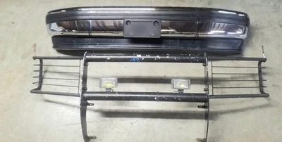 Chrome Front Bumper w/ Push Bar | Fits 1992-1997 Ford F150 F250 F350 - Image 1 of 4