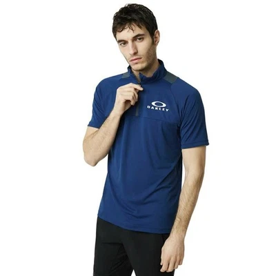 Oakley Hombre Nuevo Enhance Ss Burlarse 9.0 Fitness Gimnasio Oscuro Azul Talla L - Imagen 1 de 4