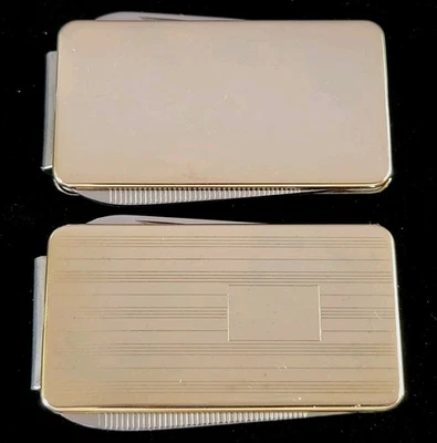 Lote de 2 Navajas de Bolsillo Coloniales Caballeros 2 Hojas Navaja de Bolsillo Clips para Dinero Foto 1 de 4