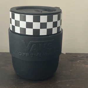 Vans Off The Wall Coffee Cups With Silicone Boots- Checkered- Vans Mugs- Htf - Picture 1 of 6